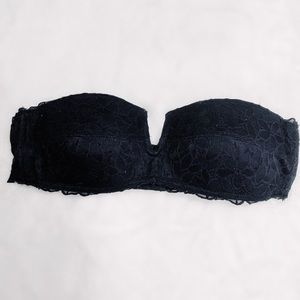 Aerie strapless black lace bra
